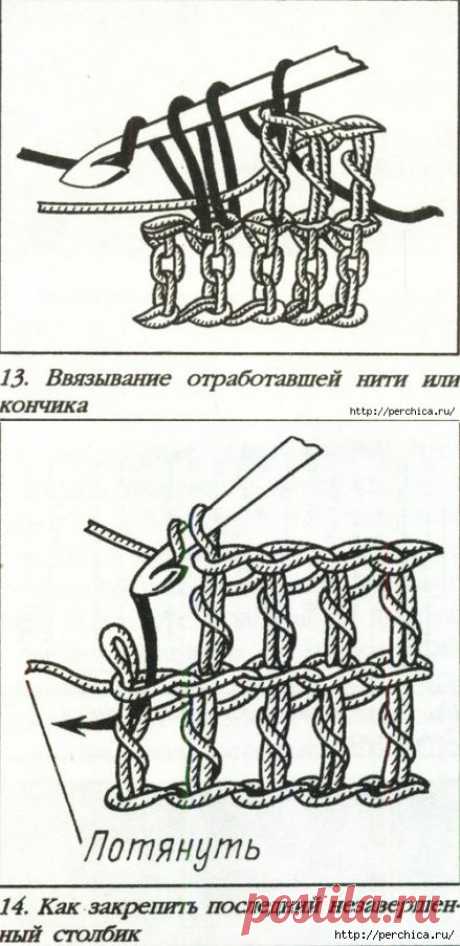 Как вязать разноцветные полосы крючком,чтоб был ровный край