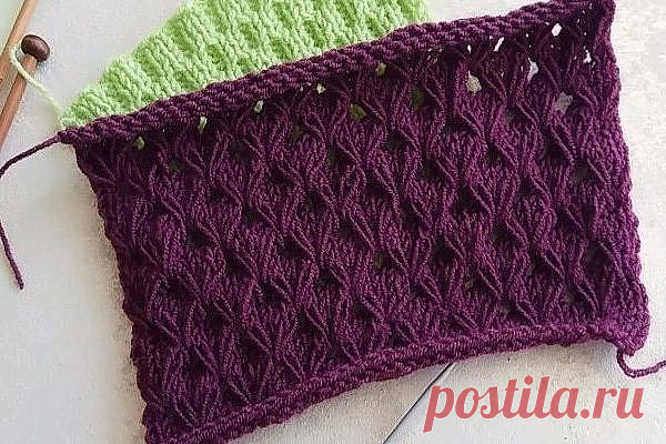 Редкие и необычные узоры спицами 
Ажурный узор с вытянутыми петлями

Таким красивым и необычным узором с вытянутыми петлями можно связать любое изделие, в котором вы будете выглядеть великолепно. Рапорт узора 8 петель и 12 рядов.Связ…