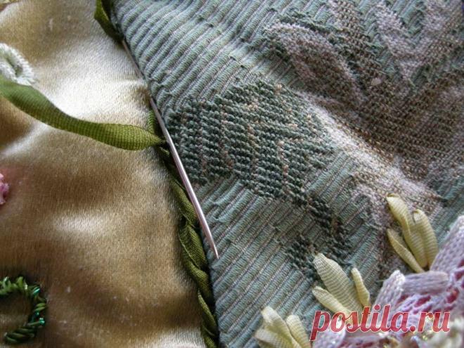 Как вышить листья шелковыми лентами: интересный способ | Создавай сам | Яндекс Дзен