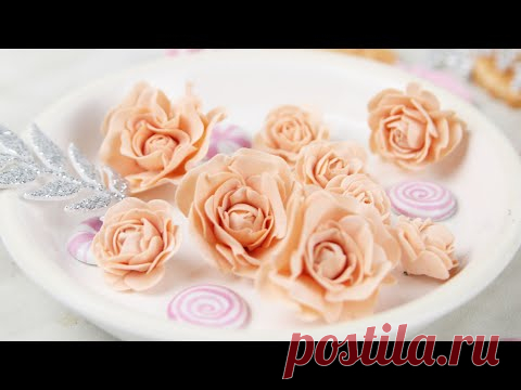 😍Делаю нежные розочки из фоамирана для новогодней открытки. Цветы своими руками. Фоамиран DIY