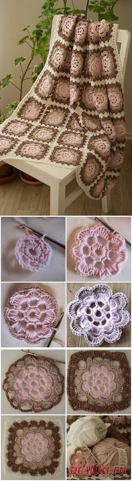 Блог-Tolgens: Tutorial: Heklet babyteppe