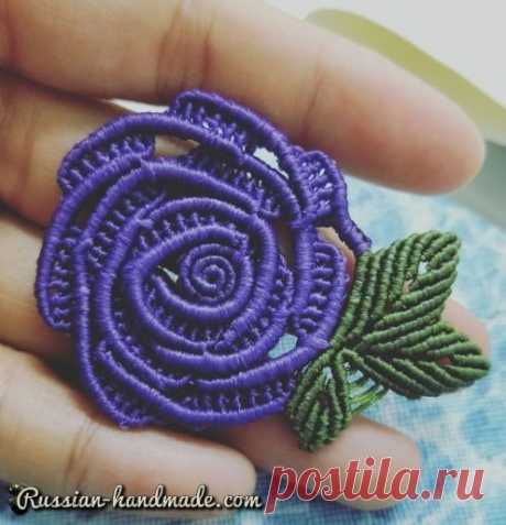 Плетение розочки в технике макраме | Russian-Handmade