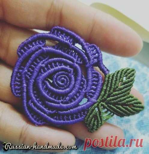 Плетение розочки в технике макраме | Russian-Handmade
