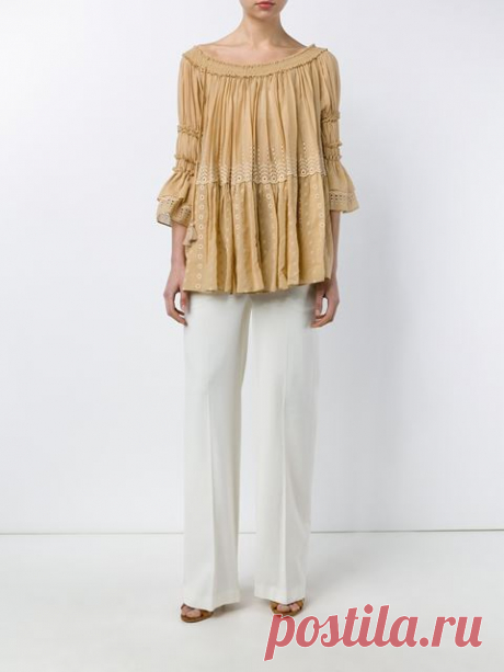 Chloé Broderie Lace Blouse - Browns - Farfetch.com