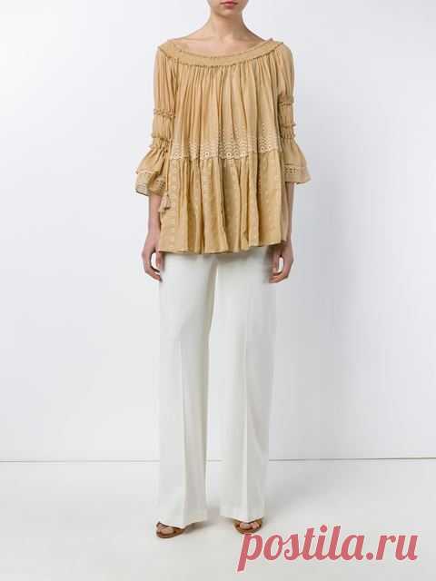 Chloé Broderie Lace Blouse - Browns - Farfetch.com