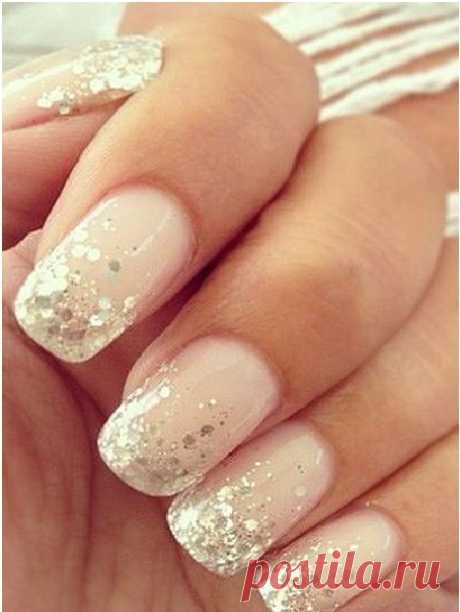 Изображение: Зимний маникюр френч Найдено в Google. Источник: modnail.ru.