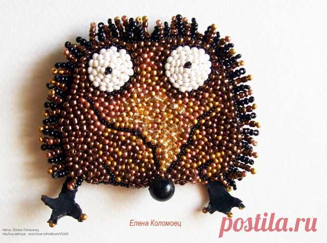очень смешной ёжик №2 | biser.info - всё о бисере и бисерном творчестве