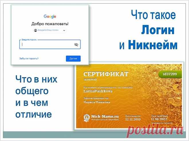 Что такое Логин и Никнейм - Помощь пенсионерам