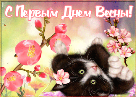 Красивая картинка с первым днем весны | Открытки Онлайн