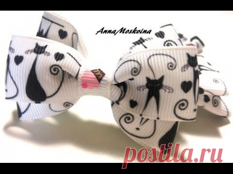 Мастер-класс бантика из репсовой ленты!