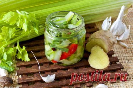 Маринованный сельдерей в масле. Пошаговый рецепт с фото - Ботаничка.ru