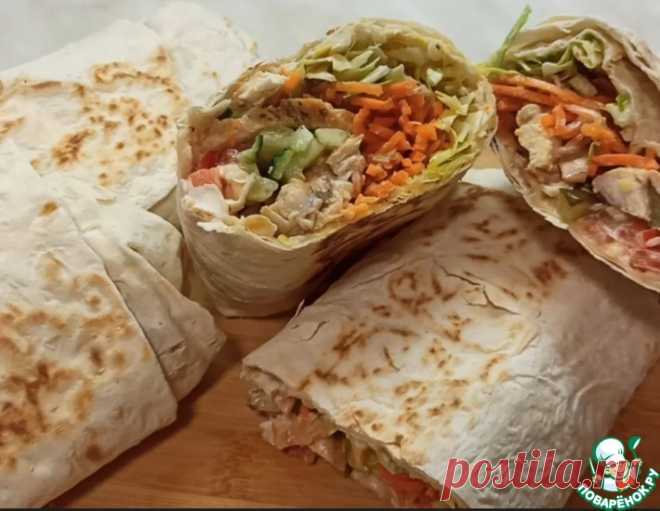 Шаурма с морковью по-корейски