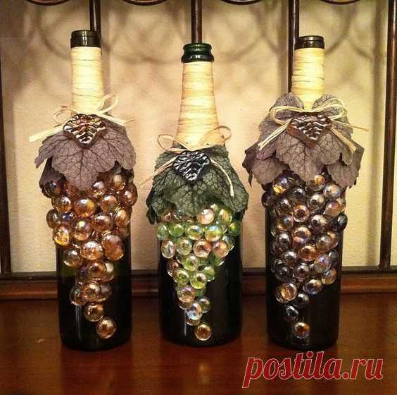 Оформление бутылки вина — Сделай сам, идеи для творчества - DIY Ideas