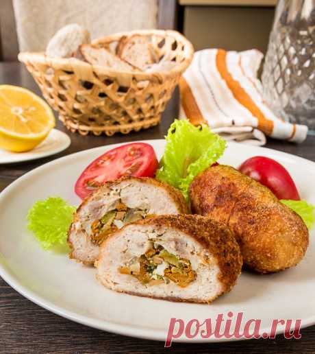 Куриные зразы с лисичками | Вкусный блог - рецепты под настроение