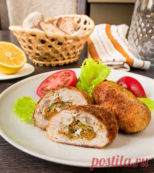 Куриные зразы с лисичками | Вкусный блог - рецепты под настроение