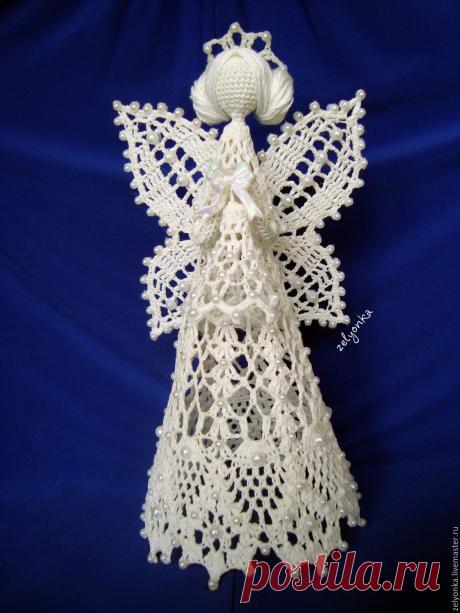 Ангелочек Елена – купить в интернет-магазине на Ярмарке Мастеров с доставкой Ангелочек Елена - купить или заказать в интернет-магазине на Ярмарке Мастеров | Очень нежный, ажурный ангел.Связан крючком из&hellip;