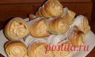 Самые вкусные рецепты: Слоёные трубочки с кремом