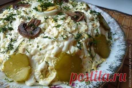 Печеночный слоеный салатик - простенько и со вкусом | Четыре вкуса