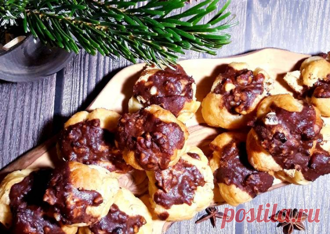 Новогодние профитроли с черносливовым кремом 🎉🎄🍰🎄🍾🎄🥂🎄🎊 - пошаговый рецепт с фото. Автор рецепта Инга🌱🌳 ✈️ . - Cookpad