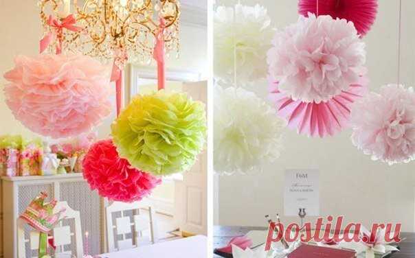 Бумажные помпоны