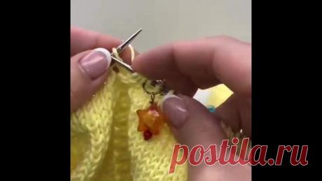 Красивая регланная линия при вязании снизу