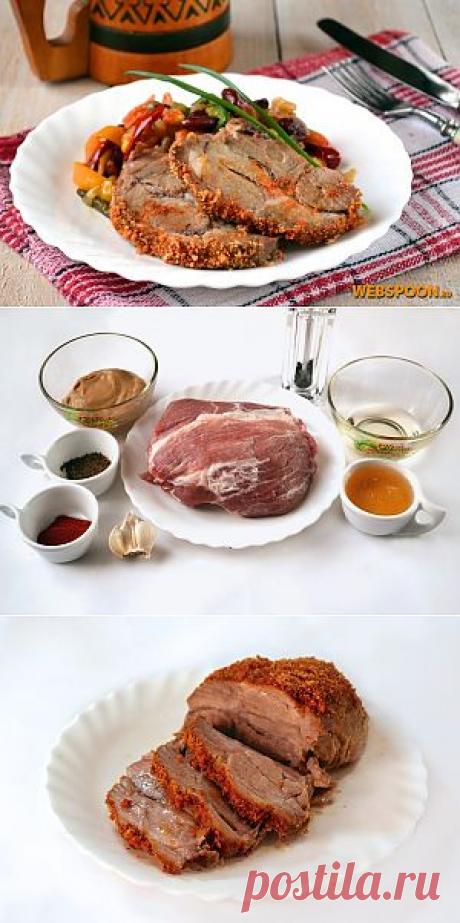 Свиная шейка, запеченная в горчично-пивной заливке с фото | Рецепт запеченной свинины в духовке на Webspoon.ru
