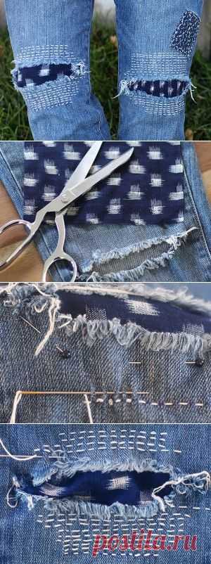 Модный ремонт джинс | Переделки | Само Совершенство