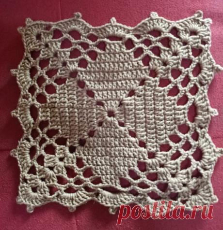Квадратый узор вязания крючком