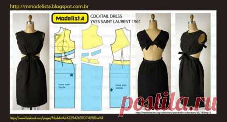 Выкройка платья Yves Saint Laurent 1961 года / Выкройки ретро / ВТОРАЯ УЛИЦА
