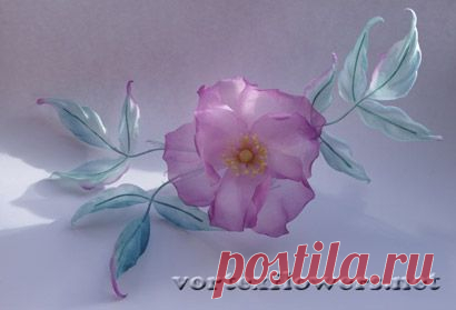 Шиповник из натурального шёлка "Сюрприз" по новой секретной технологии | Vortex Flowers