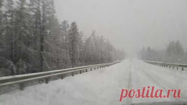 СВЕЖЕЕ ФОТО: Снегопад в Горном улусе, Якутия сегодня. / Социальная погода