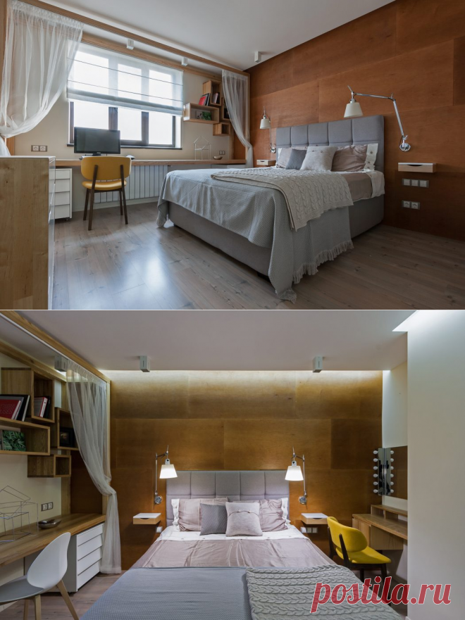Plywood Accent Wall Opens Up This Small Apartment in Ukraine – Home info