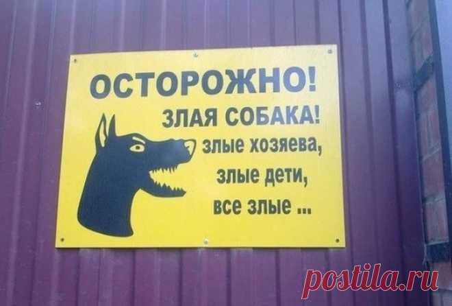 16 табличек от хозяев с прекрасным чувством юмора • НОВОСТИ В ФОТОГРАФИЯХ
