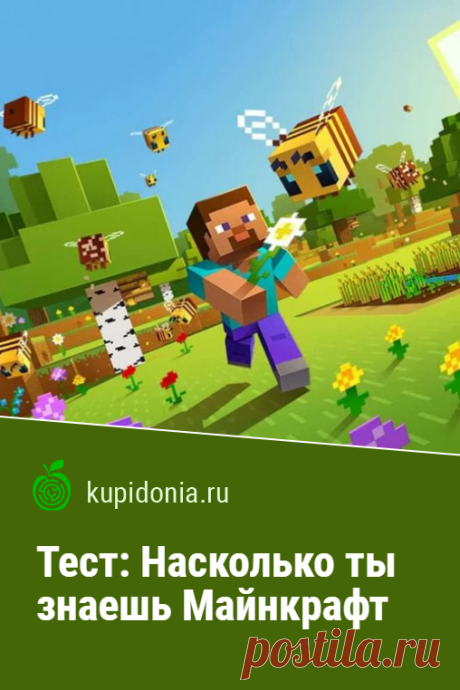 Тест: Насколько ты знаешь Майнкрафт. Тест по компьютерной игра Майнкрафт. Пройдите тест на сайте и проверьте свои знания!