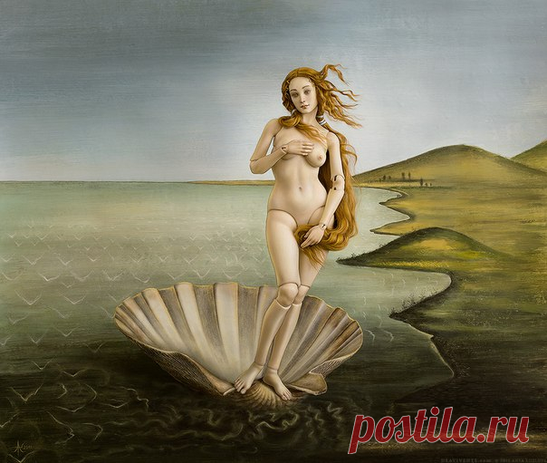 🐚Фарфоровая кукла Венера Боттичелли. / Удивительное искусство