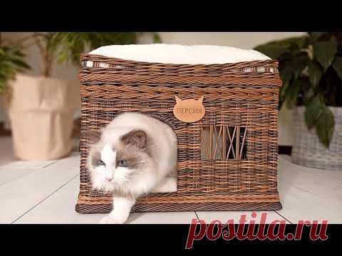 Двухэтажный домик для кошки