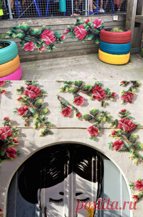 Вышивка как декор улиц