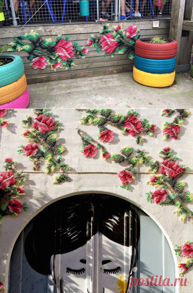 Вышивка как декор улиц