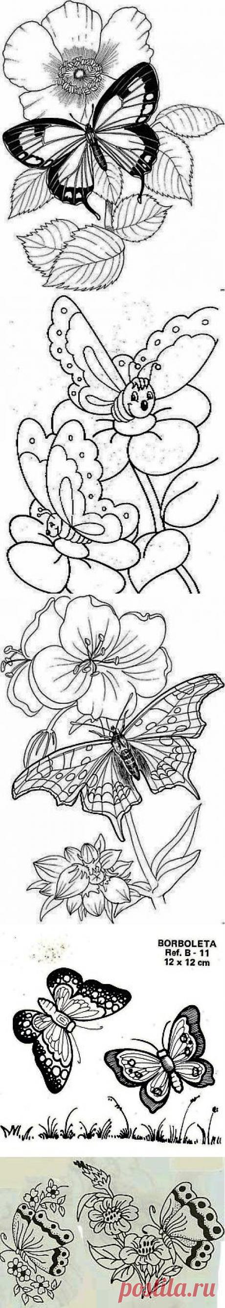 Трафареты. Бабочки и гусенички (много)!!! | ЖЕНСКИЙ МИР