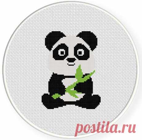 FREE Baby Panda Cross Stitch Pattern | cross stitch patterns | Pinter…