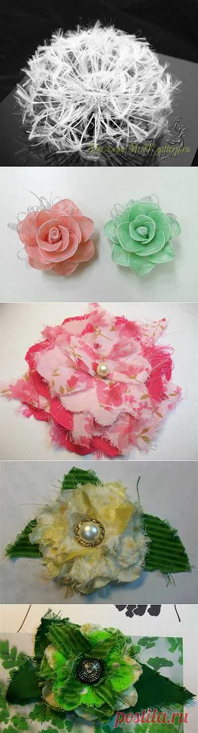 Цветы из ткани | Записи в рубрике Цветы из ткани | Дневник Ирина-ажур