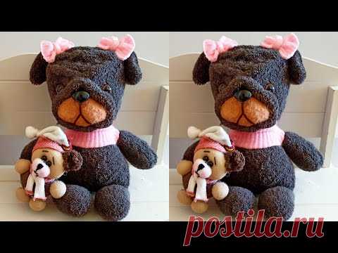 ИЗГОТОВЛЕНИЕ ЧУДЕСНОГО ИГРУШЕЧНОГО ЩЕНКА ИЗ НОСОВ