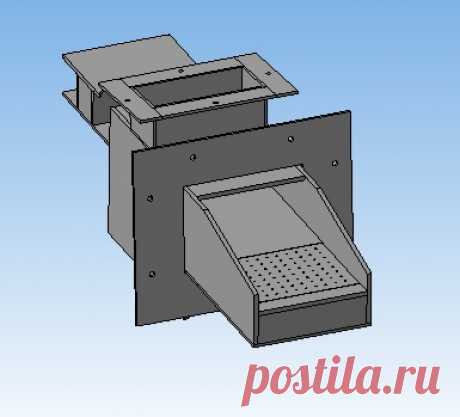 Угольная горелка с поршневым толкателем.