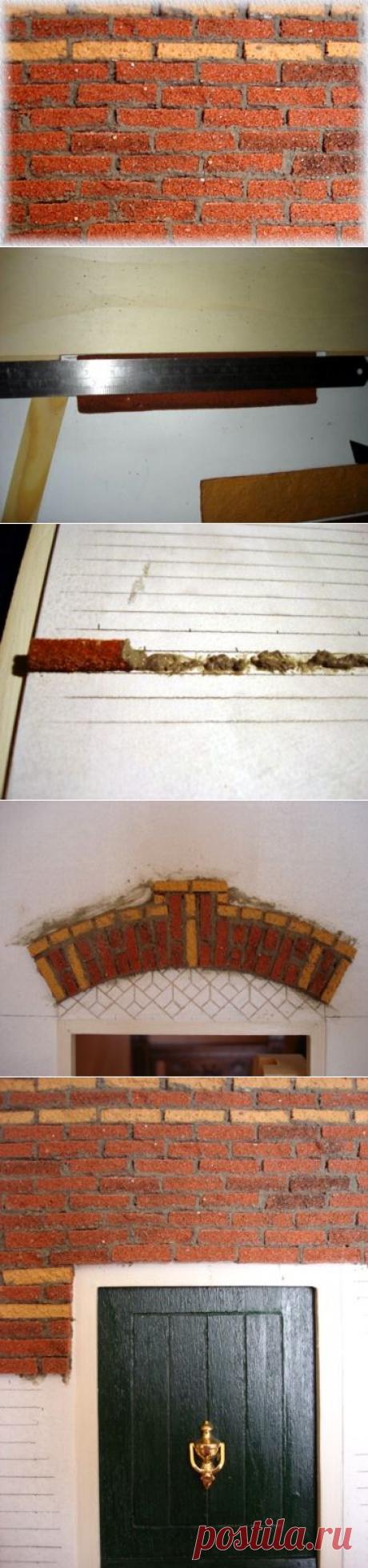 Кирпич для миниатюрного домика.МК