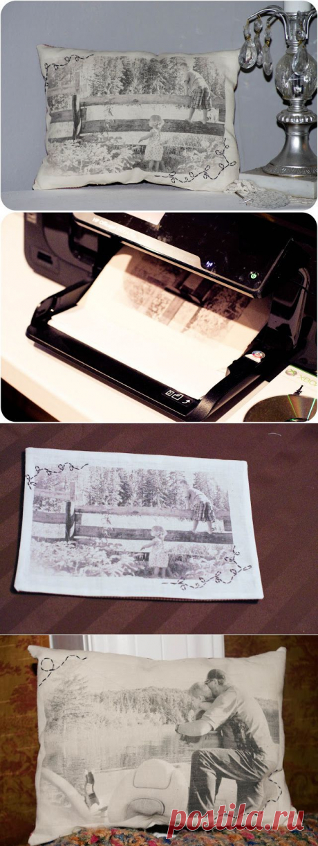 Pocket Full of Whimsy: DIY | Vintage Photo Pillows
Перевод изображения на ткань.