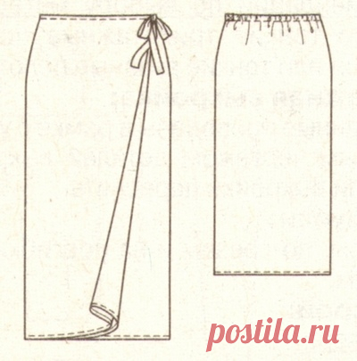 Юбка с запахом для полных