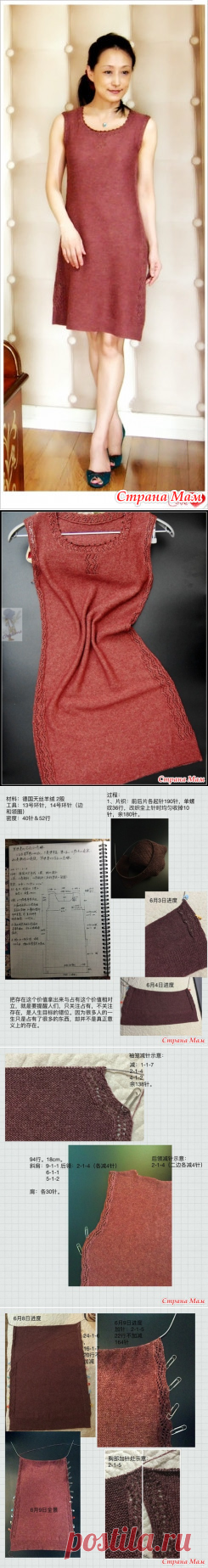 Платье спицами - Вязание - Страна Мам