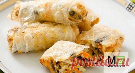 Рисовые блинчики нэм с курицей - кулинарный рецепт. Миллион Меню