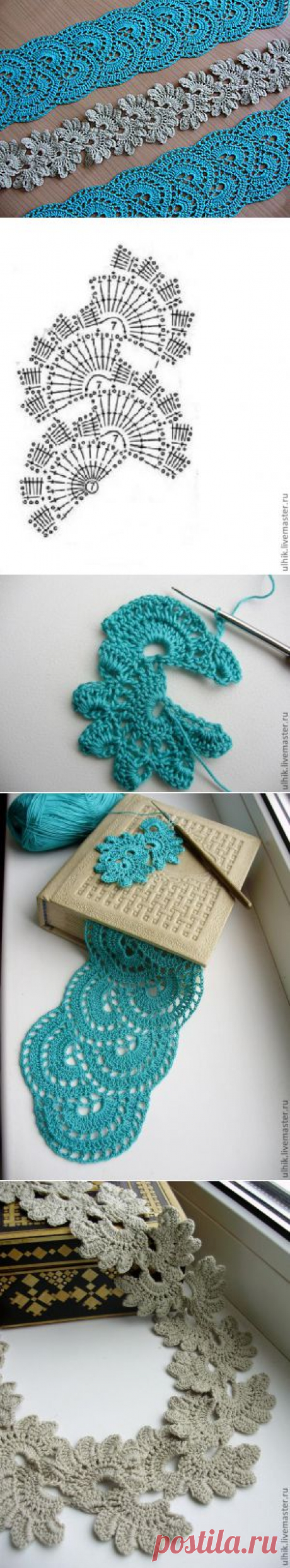 МК-вяжем ленточное кружево крючком. - Ярмарка Мастеров - ручная работа, handmade