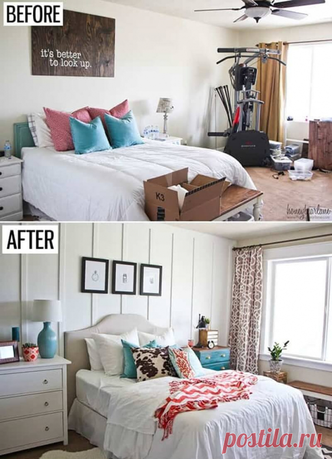 Decoração do Quarto de Casal antes e depois